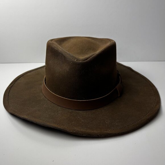 Original Outback Trading Company Oilskin Hat Kodiak 1480 Medium Brown - Picture 4 of 7